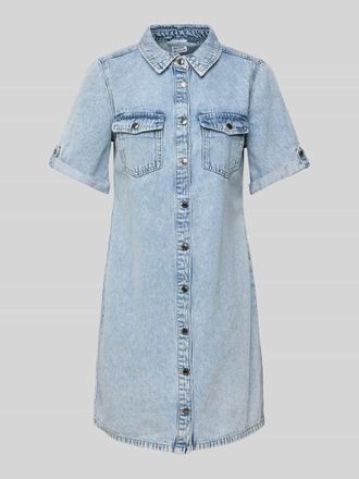 Vero Moda Flie&szlig;endes Jeanskleid aus Baumwoll-Viskose-Mix Modell JENNIE in Jeansblau, Gr&ouml;&szlig;e L