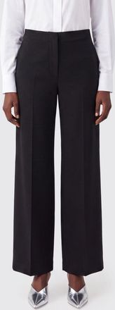 Jil Sander Pantaloni a gamba larga in misto seta a vita alta