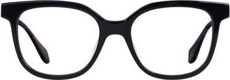 Mohala Eyewear Lahela 52mm Low Nose Bridge Medium Width Square Optical Glasses in Black Lava/clear Lenses at Nordstrom
