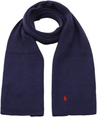Polo Ralph Lauren Merino wollen sjaal - Heren - Wintersjaals - Blauw - ONE Size - Wol - Accessoires