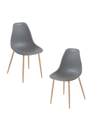 Regalos Miguel Packs Sillas Comedor - Pack 2 Sillas Mykle - Gris Oscuro