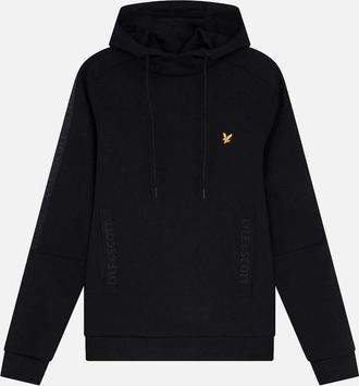 Lyle & Scott Mens Pocket Branded Sweat Hoodie - Black - Size: 38
