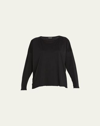 Eskandar Long-Sleeve Scoop-Neck Lightweight T-Shirt