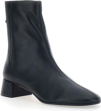 Aquazzura Womens Bootie 3 Saint Honore Black Leather Sheep Boot
