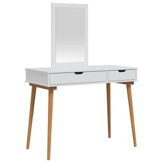vidaXL Conjunto De Mesa De Tocador Fauske 2 Uds. Blanco Vidaxl