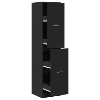 vidaXL Armario Botiqu&iacute;n Madera De Ingenier&iacute;a Negro 40x41x174,5 Cm Vidaxl