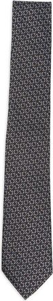 Ferragamo Gancini Jacquard Silk Tie