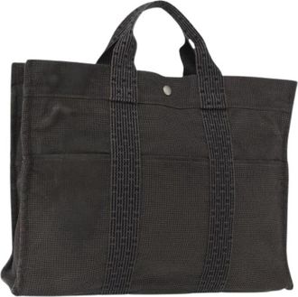 Herm&egrave;s Pre-owned Canvas Tote Bag - Dames - Vintage Shopper - Grijs - ONE Size - Vintage