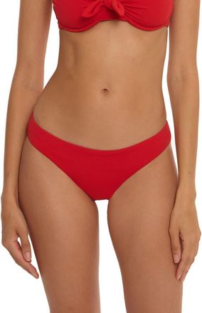 BECCA by Rebecca Virtue Twist & Turns Bikini Bottoms in Ruby at Nordstrom, Size X-Small