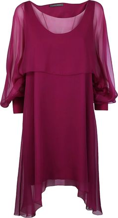 Alberta Ferretti Asymmetrical Silk Voluminous Blouse