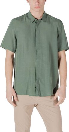 Antony Morato Mens Short Sleeve Buttondown Shirt - Sage Green viscose - Size EU 54 (Mens)