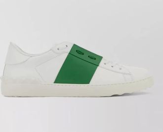 Valentino Garavani leather open sneakers band detail