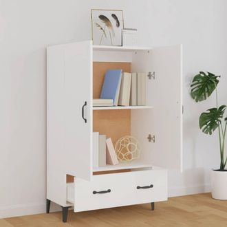 Berkfield Home Highboard White 70x31x115 cm Engineered Wood | Size: 70 x 31 x 115 cm