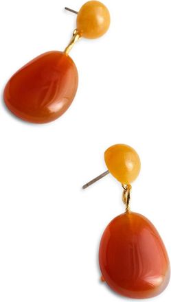 Madewell Stone Double Drop Earrings in Red Aventurine at Nordstrom