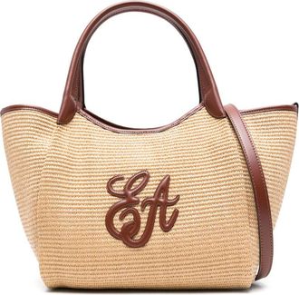 Emporio Armani middelgrote draagtas van stro