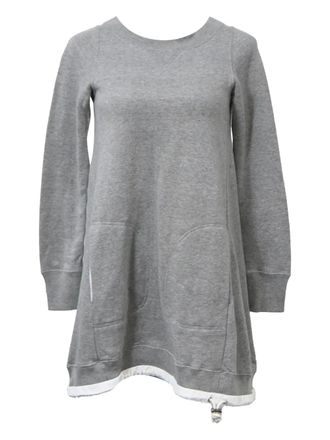 sacai 780 pocket sweater dress - women - Cotton - 42 - Grey