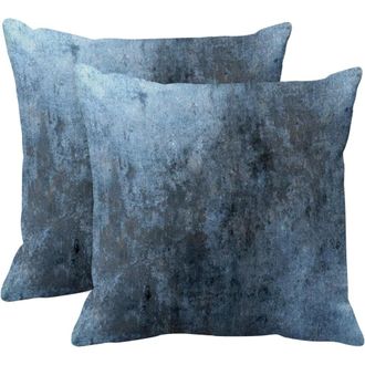 OEM Funda De Almohada De Una Sola Pieza Con Estampado Abstracto Azul-marr&oacute;n, 45 X 45 Cm, Decoraci&oacute;n Retro Moderna, Compatible Con Cojines Cuadrados Est&aacute;nd