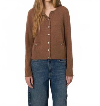 Repeat Organic Cashmere Cardigan In Hazel
