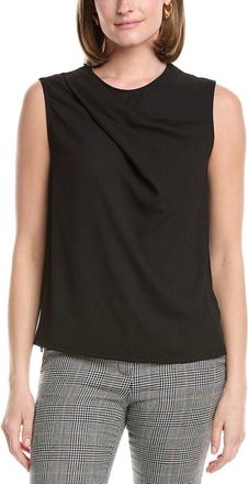 Anne Klein Mixed Media Extended Shoulder Top