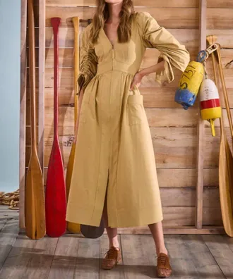 Hunter Bell Lavin Midi Dress In British Khaki