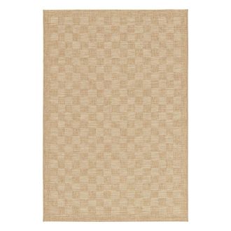 Sweeek Alfombra de interior/exterior efecto yute en color natura con diseño