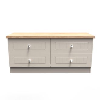 Welcome Furniture Lynton Ready Assembled 4 Drawer Bed Box In Kashmir Ash & Bardolino Oak - Welcome Furniture | TJ Hughes