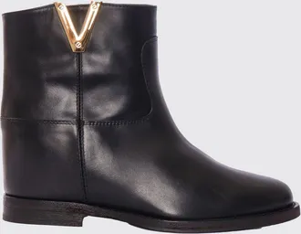 Via Roma 15 Stivaletto con zeppa Via Roma 15 in pelle