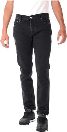 Daniele Alessandrini Jeans - Heren - Slim Fit Jeans - Zwart - W28 - Katoen - Jeans