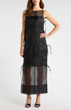 Staud Chandler Organza Cocktail Dress in Black at Nordstrom, Size X-Small