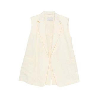 Sportmax Sportmax, Vests, female, Beige, Size: 2XS Oversized Gilet