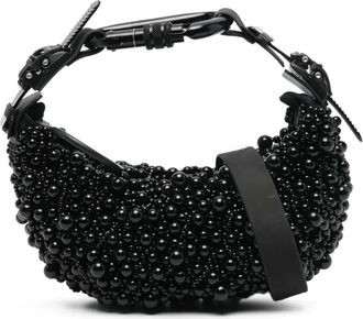 Innerraum Borsa tote con perle sintetiche - Nero