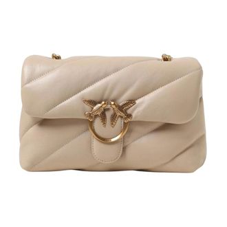 Pinko Pinko, Dames, Tassen, Beige, Maat: ONE Size Leer