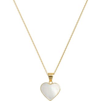 Freya Rose Necklace With MOP Heart in Mother Of Pearl at Nordstrom