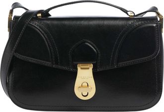 The Bridge Sleek Rectangular Shoulder Bag In Fine Grain Leather