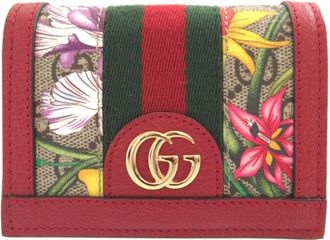 Gucci Red Color Pvc Leather Wallet (Bi-Fold) (Pre-Owned)