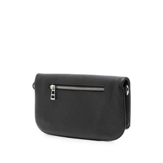 Zadig&Voltaire Graffiti Print Leather Clutch - Black