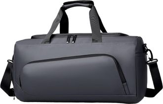 Generic Sports Gym Bag, Large Capacity Handbag,Portable Travel Duffel, Multi-compartment with Shoes Storage,Compatible For Vacation(Grey)