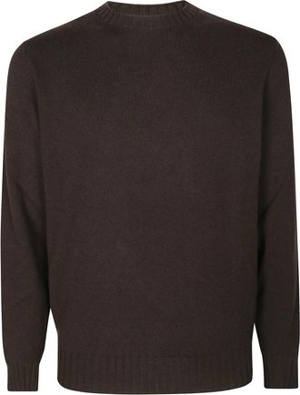 FILIPPO DE LAURENTIIS Truien & Vesten, Heren, Bruin, S, Maglia Girocollo Cashmere Fin 7