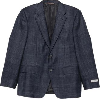 Canali Check-pattern Notched-lapel Blazer