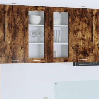 vidaXL vidaXL Armadio pensile Rovere fum&eacute; 80 x 31 x 80 cm Legno multistrato