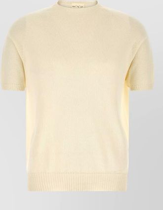 Maryya short sleeve cotton crew neck sweater