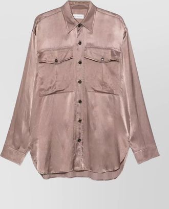 Dries Van Noten calendo shirt chest pockets long sleeves