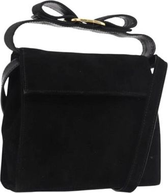 Ferragamo Pre-owned Hand Bag - Dames - Vintage Handtas - Zwart - ONE Size - Su&egrave;de - Vintage