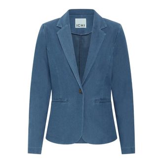Ichi Ichi - Kate Denim Blazer - Dames - Jassen - Blauw - Maat: S Denim