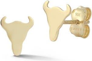 Ember Fine Jewelry Longhorn Stud Earrings in Gold at Nordstrom Rack