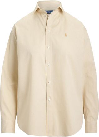 Polo Ralph Lauren striped Pony cotton shirt - women - Cotton - S - Yellow