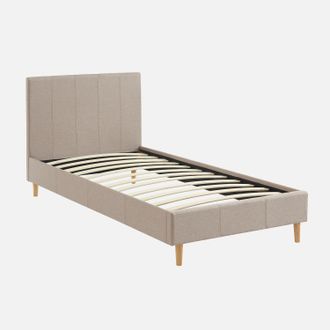 Sweeek Cama Con Somier Y Cabecero 90x190cm, Acabado En Tela