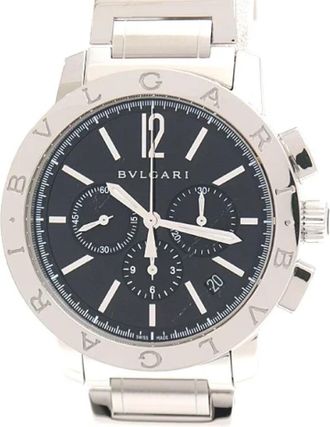 Bulgari Pre-owned Metal watches - Heren - Vintage Horloges - Zwart - ONE Size - Tweed - Vintage