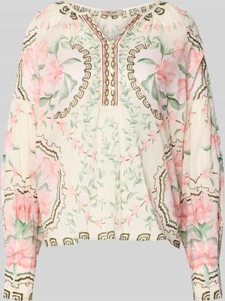 Mos Mosh Relaxed Fit Bluse mit Tunika-Ausschnitt Modell Wylde in Gruen, Gr&ouml;&szlig;e L