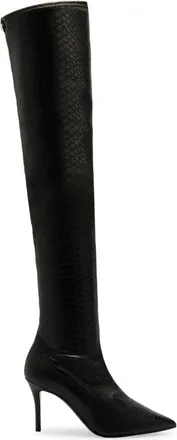 Giuseppe Zanotti 90mm Makanzie thigh-high boots - women - Fabric/Leather - 37 - Black